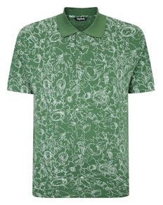 Bigdude Printed Polo Shirt Deep Green